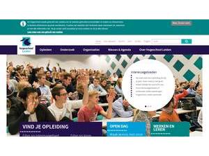 Hogeschool Leiden's official website homepage screenshot
