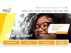 Hogeschool Windesheim's official website homepage screenshot