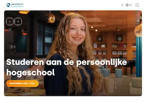 Hogeschool Zeeland's official website homepage screenshot