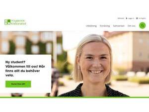 Högskolan Kristianstad's official website homepage screenshot