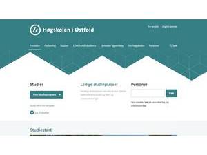 Høgskolen i Østfold's official website homepage screenshot