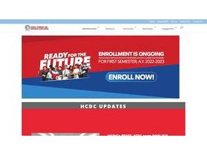 Holy Cross of Davao College's official website homepage screenshot