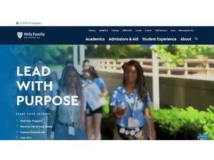 Holy Family University's official website homepage screenshot