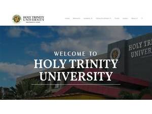 Holy Trinity University's official website homepage screenshot