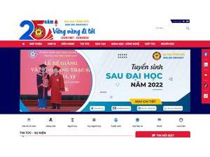Hong Duc University's official website homepage screenshot