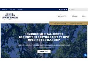 Howard Payne University's official website homepage screenshot
