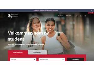 Høyskolen Kristiania's official website homepage screenshot