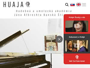 Hudobná a umelecká akadémia Jána Albrechta's official website homepage screenshot