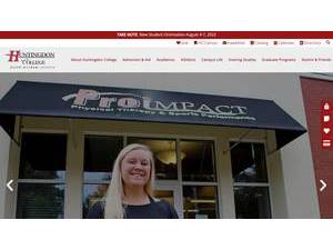 Huntingdon College's official website homepage screenshot