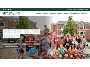Huntington University's official website homepage screenshot
