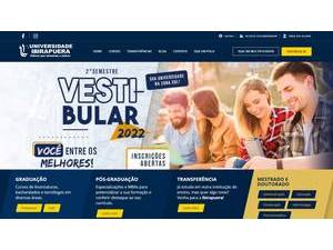 Ibirapuera University's official website homepage screenshot