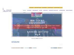 Ibn Tofail University's official website homepage screenshot