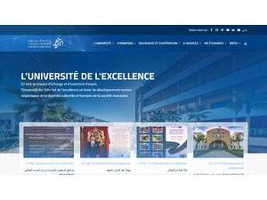 Ibn Zohr University's official website homepage screenshot