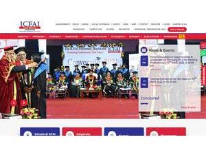 ICFAI University, Jharkhand's official website homepage screenshot
