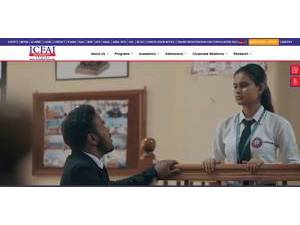 ICFAI University, Tripura's official website homepage screenshot