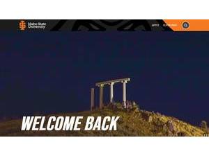 Idaho State University's official website homepage screenshot