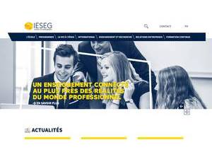 IÉSEG School of Management's official website homepage screenshot
