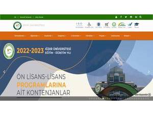 Iğdir Üniversitesi's official website homepage screenshot