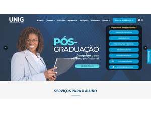 Iguaçu University's official website homepage screenshot