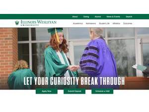 Illinois Wesleyan University's official website homepage screenshot