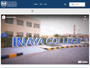Inaya Medical Colleges's official website homepage screenshot