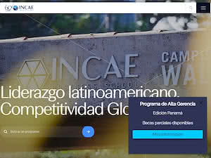 INCAE Business School, Costa Rica's official website homepage screenshot