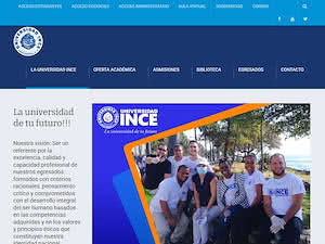 INCE University's official website homepage screenshot