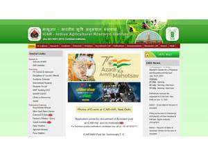 Indian Agricultural Research Institute's official website homepage screenshot