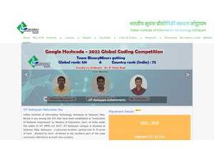 Indian Institute of Information Technology, Kottayam's official website homepage screenshot