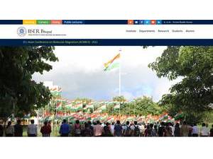 Indian Institute of Science Education and Research, Bhopal's official website homepage screenshot