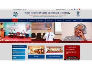 Indian Institute of Space Science and Technology's official website homepage screenshot