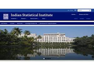 Indian Statistical Institute's official website homepage screenshot