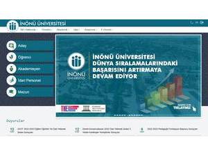 İnönü University's official website homepage screenshot