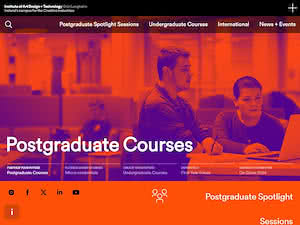 Institiúid Ealaíne, Deartha agus Teicneolaíochta Dún Laoghaire's official website homepage screenshot