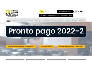 Institucion Universitaria Marco Fidel Suarez's official website homepage screenshot