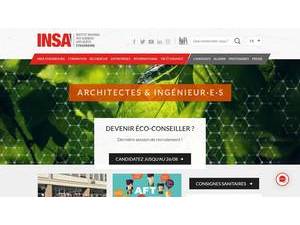 Institut National des Sciences Appliquées de Strasbourg's official website homepage screenshot
