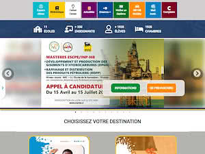 Institut National Polytechnique Félix Houphouët-Boigny's official website homepage screenshot