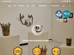 Institut Seni Indonesia Surakarta's official website homepage screenshot