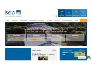 Institut Supérieur d'Électronique de Paris's official website homepage screenshot