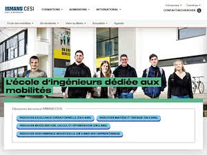Institut Supérieur des Matériaux et Mécaniques Avancés du Mans's official website homepage screenshot
