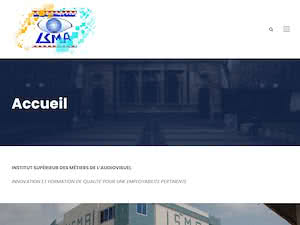 Institut Supérieur des Métiers de l'Audiovisuel's official website homepage screenshot