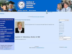 Institute of International Business Education's official website homepage screenshot