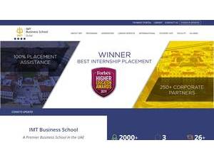 Institute of Management Technology Dubai's official website homepage screenshot