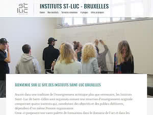 Institutes of Saint-Luc de Bruxelles's official website homepage screenshot