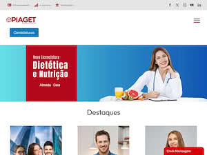 Instituto Piaget's official website homepage screenshot