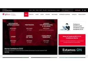 Instituto Politécnico da Lusofonia's official website homepage screenshot