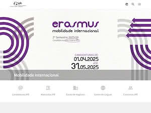 Instituto Politécnico de Bragança's official website homepage screenshot