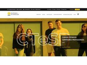 Instituto Politécnico de Portalegre's official website homepage screenshot