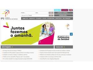 Instituto Politécnico de Setúbal's official website homepage screenshot