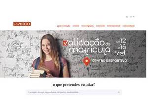 Instituto Politécnico do Porto's official website homepage screenshot